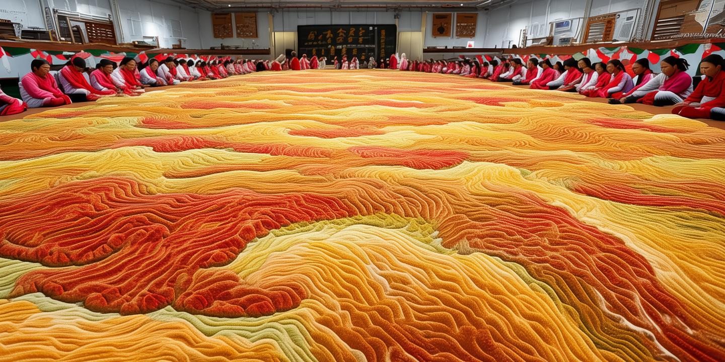 阳新县百位绣娘共绣《千里江山图》献礼国庆,展现民间艺术魅力
